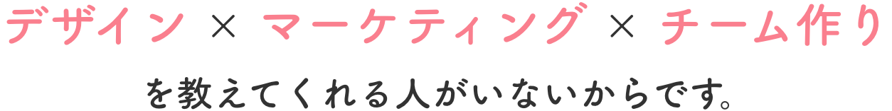 デザイン×マーケティング×チーム作り