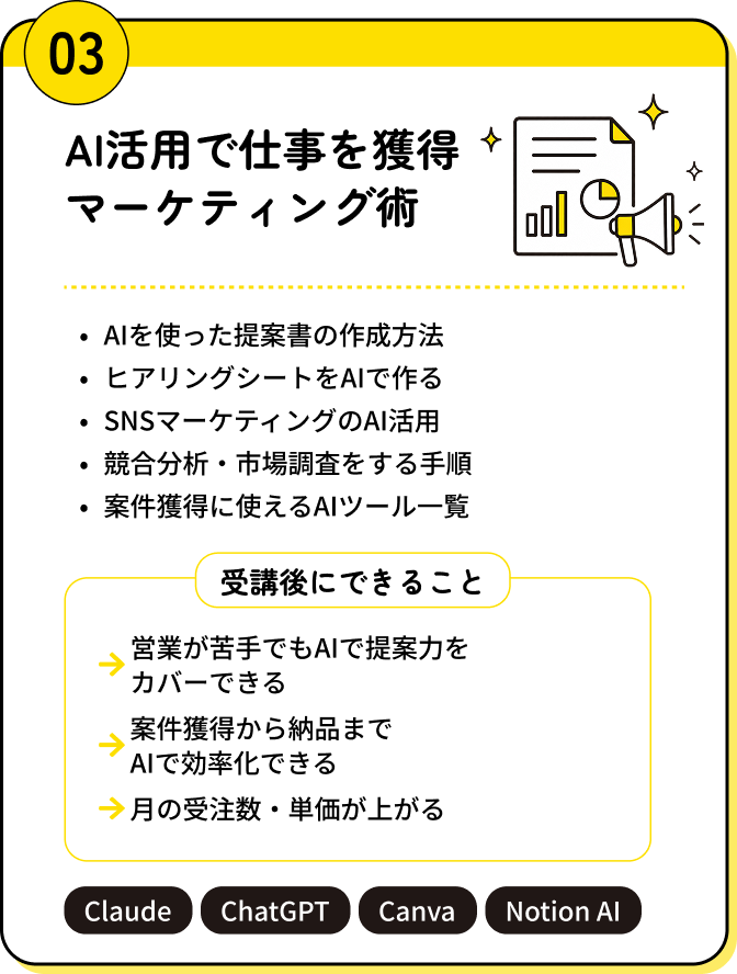 AI活用で仕事を獲得マーケティング術