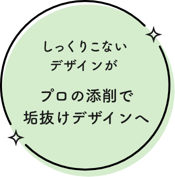 プロの添削で垢抜けデザインへ